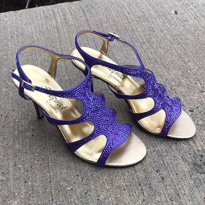Purple Sequin heels by Caparros